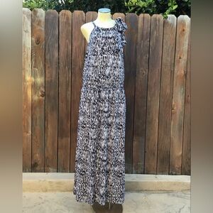 INC International Concepts Black and White Patterned Maxi Dress Item #224